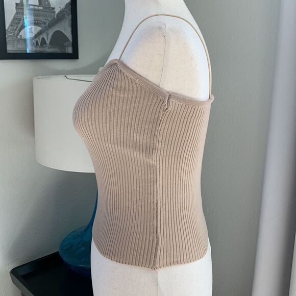 Spaghetti strap cami ribbed knit one size xs/small - Picture 8 of 8